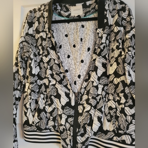 ❤️Host Pick❤️ Anthropologie Numph Short Zip Bomber Jacket sz S - Great Condition - Picture 3 of 7